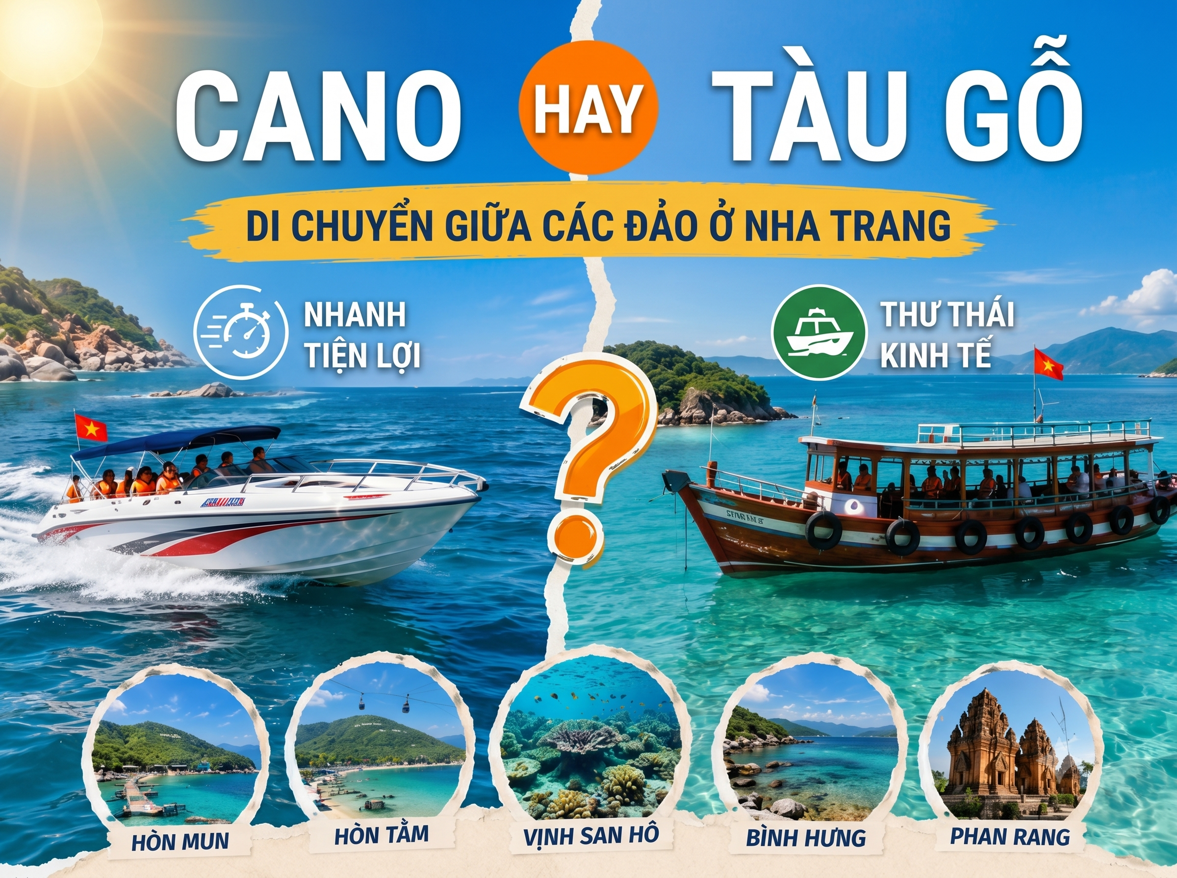 Traveling between islands in Nha Trang: speedboat or wooden boat? - Hình 1