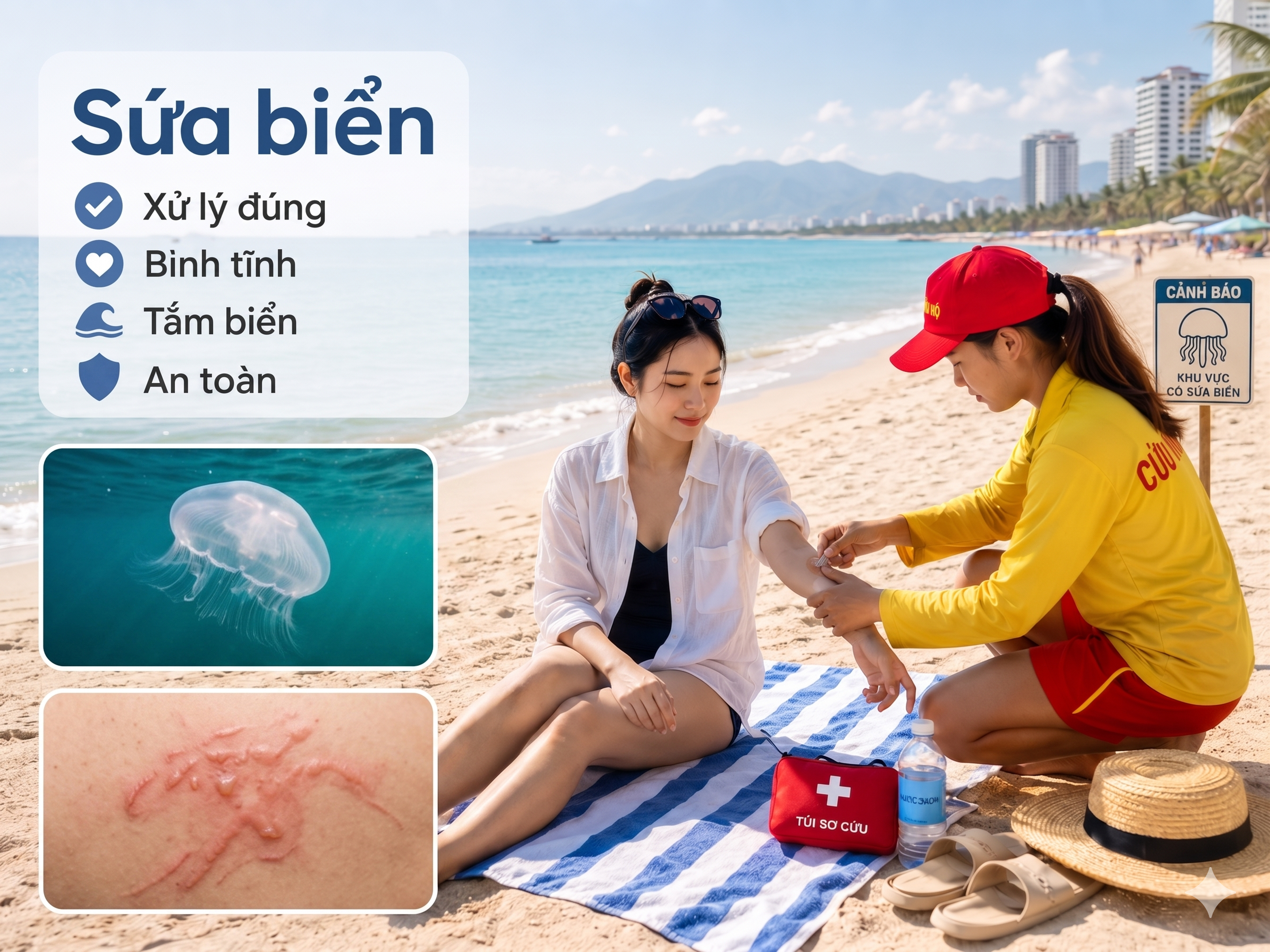 Stung by a jellyfish while swimming: what should you do? - Hình 1
